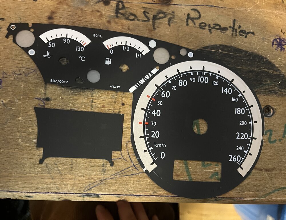 Tachoscheibe zugeschnitten